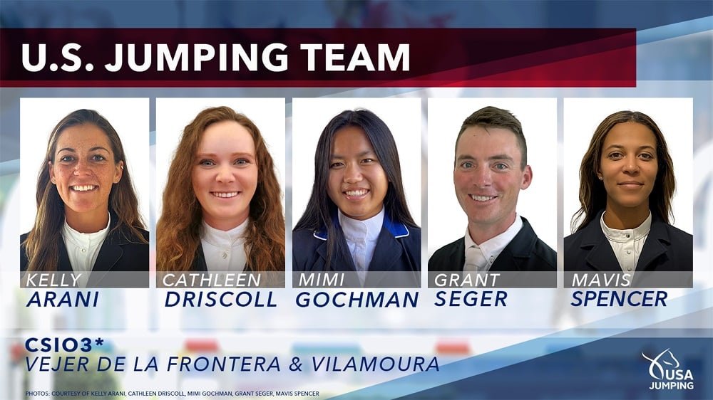 El equipo estadounidense para las de Copas de Naciones de los CSIO 3* en Vejer y Vilamoura