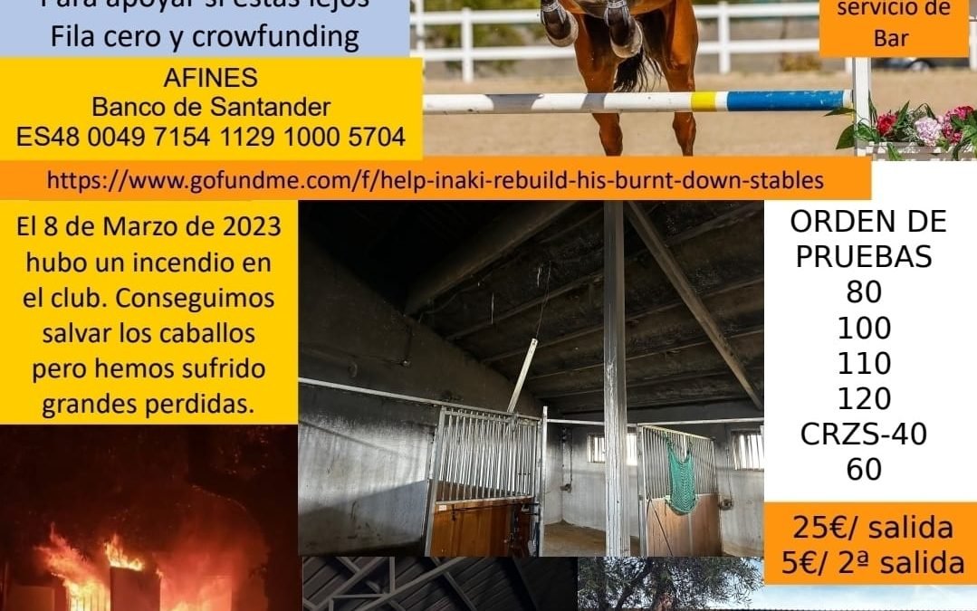 Concurso solidario, ayuda a esta hípica que sufrió un incendio