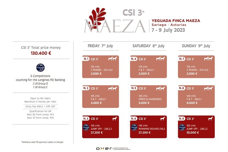 Programa deportivo CSI3* Maeza