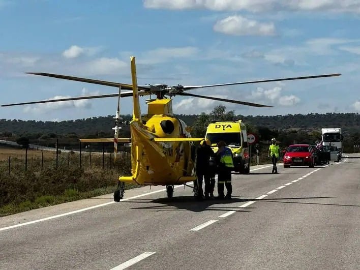 Trauma craneal al caerse de un caballo en Puebla de Obando