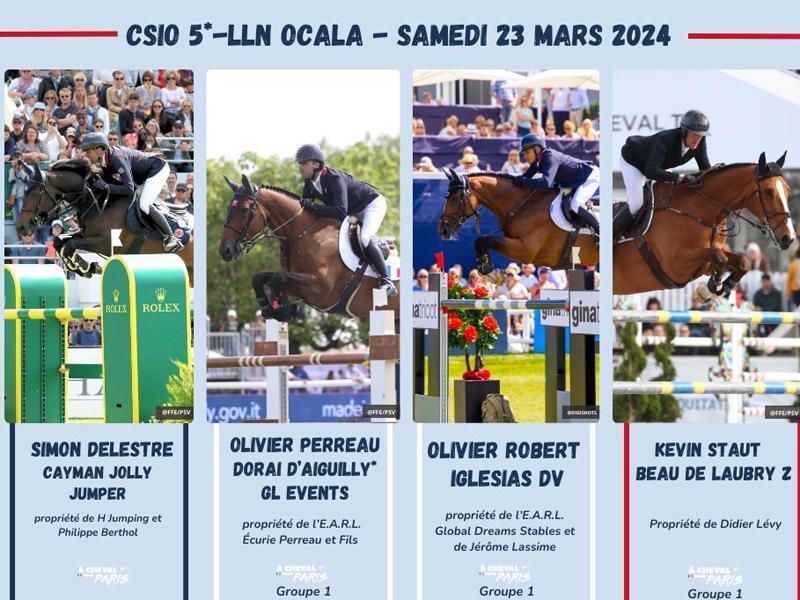 Equipo francés de salto para el CSIO5* Ocala