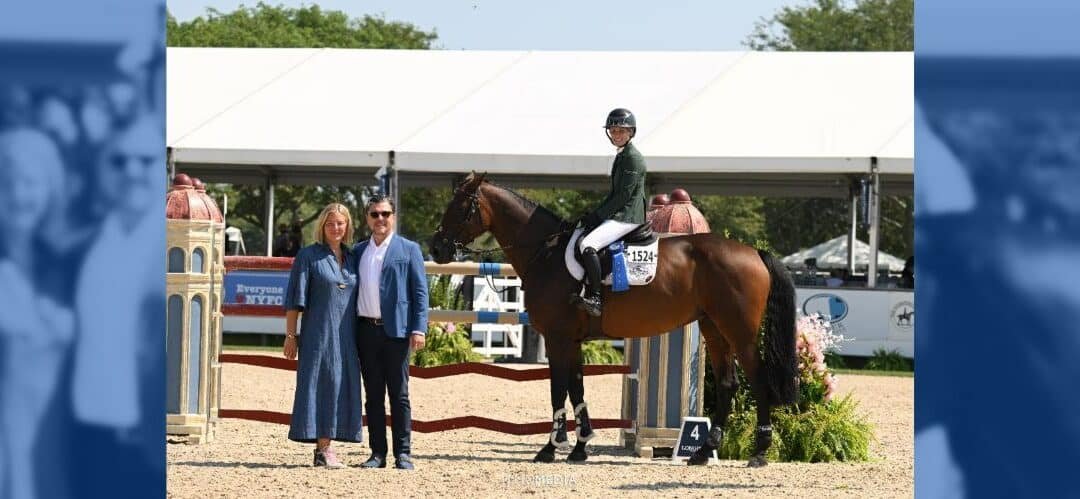 Amanda Derby primera en el Stomp Capital Open Jumper en el Hampton Classic Horse Show