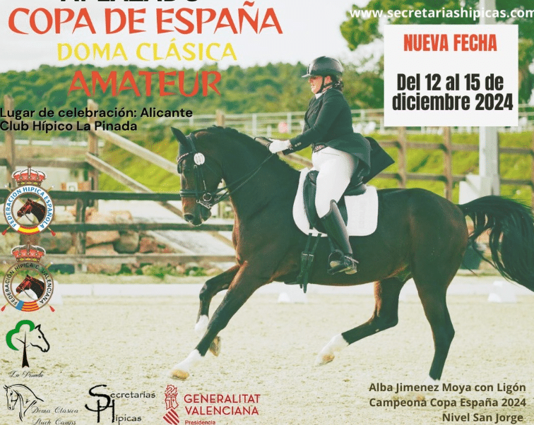 Abiertas las inscripciones para la Copa de España Doma Clásica Amateur