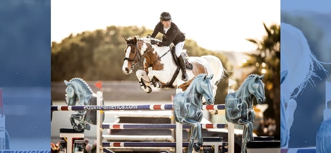 El alemán Gerrit Nieberg y Ping Pong Van de Lentamel, ganadores del Gran Premio Equine América