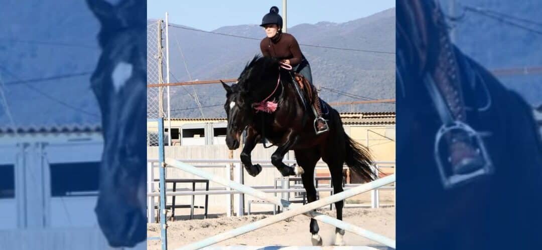 La monta con neck rope