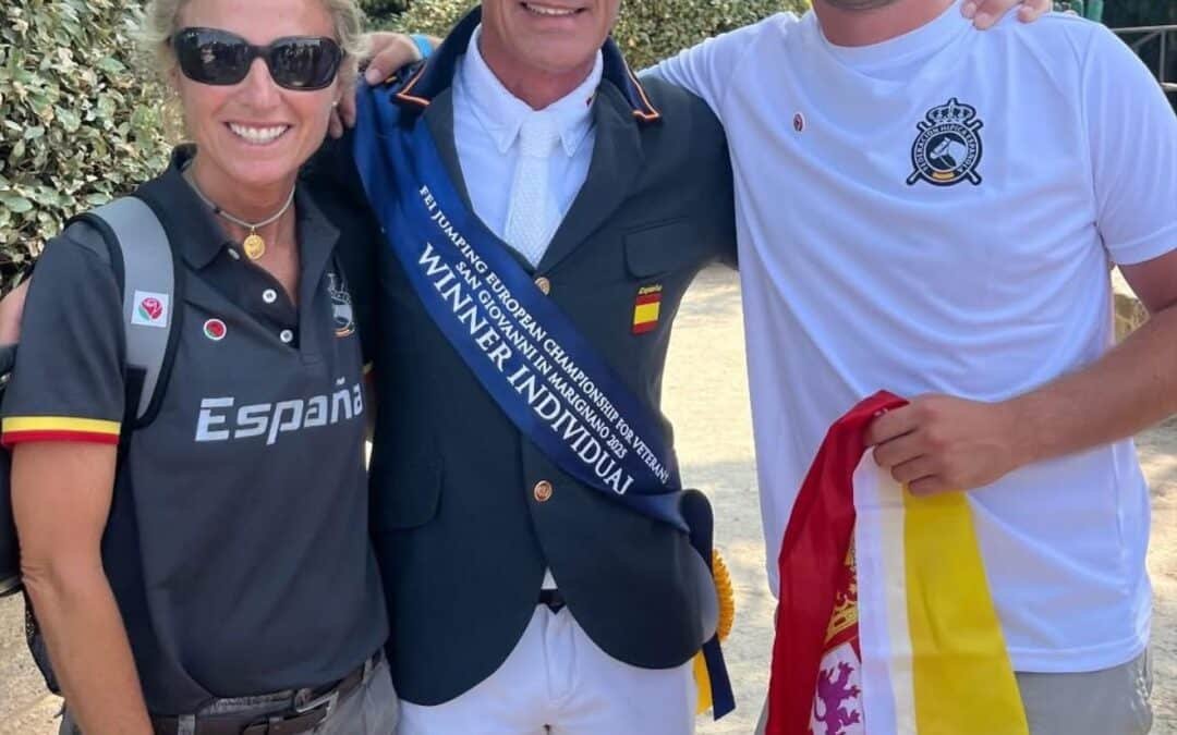 Diego Usón y Caravaggio de Lison Z, oro en el Campeonato de Europa de Saltos de Veteranos