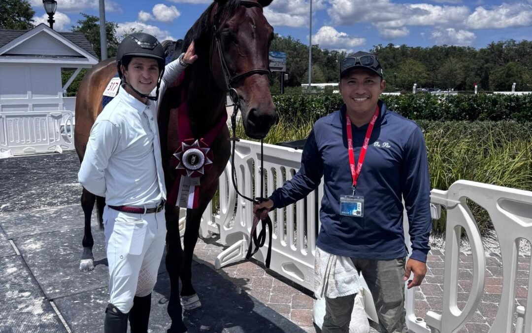 Luis Fernando Larrazábal y Baroness, segundos en la prueba del CSI4* 1.45 metros de WEC Ocala Summer Series 3