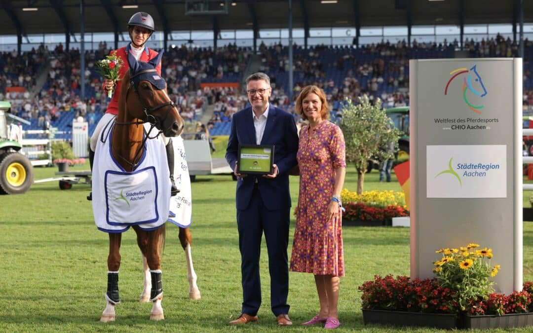 CHIO Aachen 2025: Laura Kraut y Emeraldo desafían a la tormenta en el Premio de la Región StädteRegion Aachen en memoria de Hermann-Josef Pütz