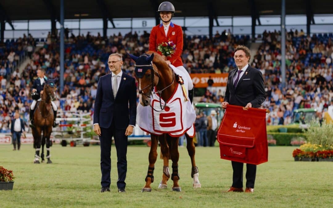 CHIO Aachen 2025: Chagrin d’Amour de Lillie Keenan encabeza la clasificación de la Sparkasse Youngsters Cup