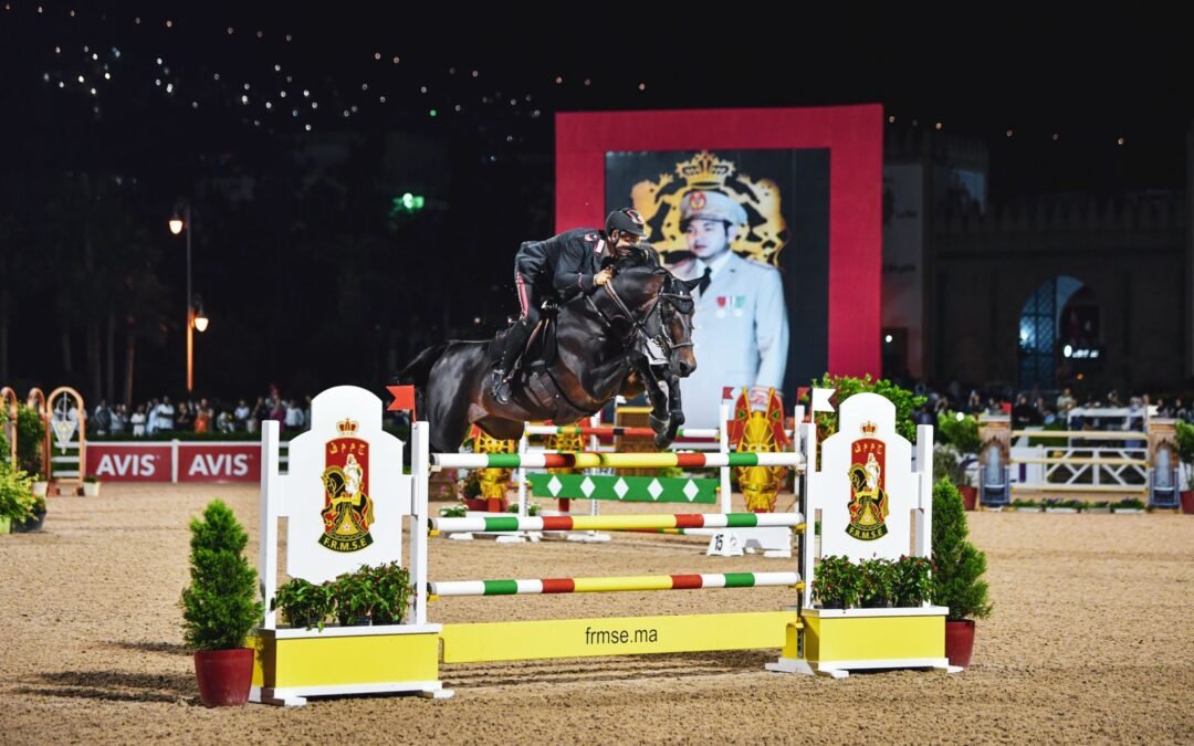 Emanuele Gaudiano y Crack Balou, imparables en la prueba de 1.50 metros (LR) del CSI4*-W del Morocco Royal Tour 2025 en Tetuán 