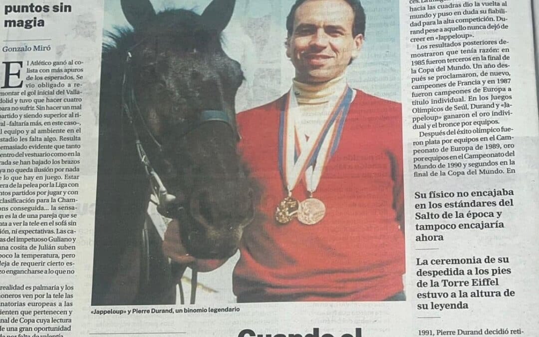 Pierre Durand recuerda a Jappeloup 34 años después de su muerte